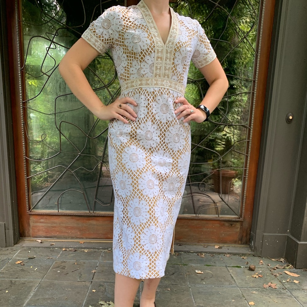 Vintage white lace dress